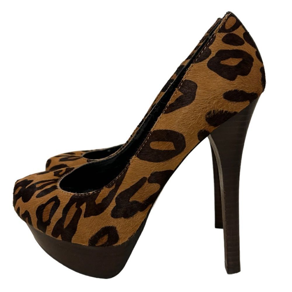 Bebe Animal Print Platform Heels Size 7